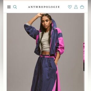 Daily Practice by Anthropologie nylon skirt track suit.